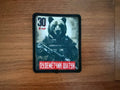 Russian "Shatun Machine Gunner" - Military Patch featuring a bear-headed soldier holding a machine gun, with Cyrillic text and a worn vintage style design.