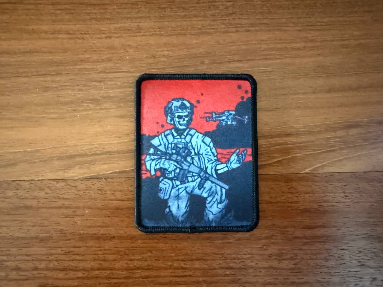 Russian Skeleton Soldier with Drone Badge - Military Patch