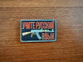 The Learn Russian Language Black and Red Patch - Military Badge by Tanki Store features Russian text and an AK-47 image. Buy these patches in bulk for the best price—text reads Учите русский язык (“Learn Russian”).