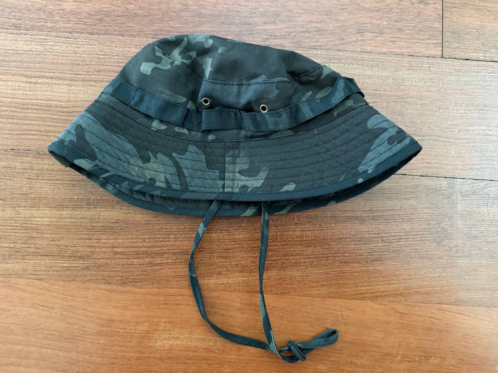 Russian Military Panama Boonie Hat - Size 59-60 - Black Multicam Camo
