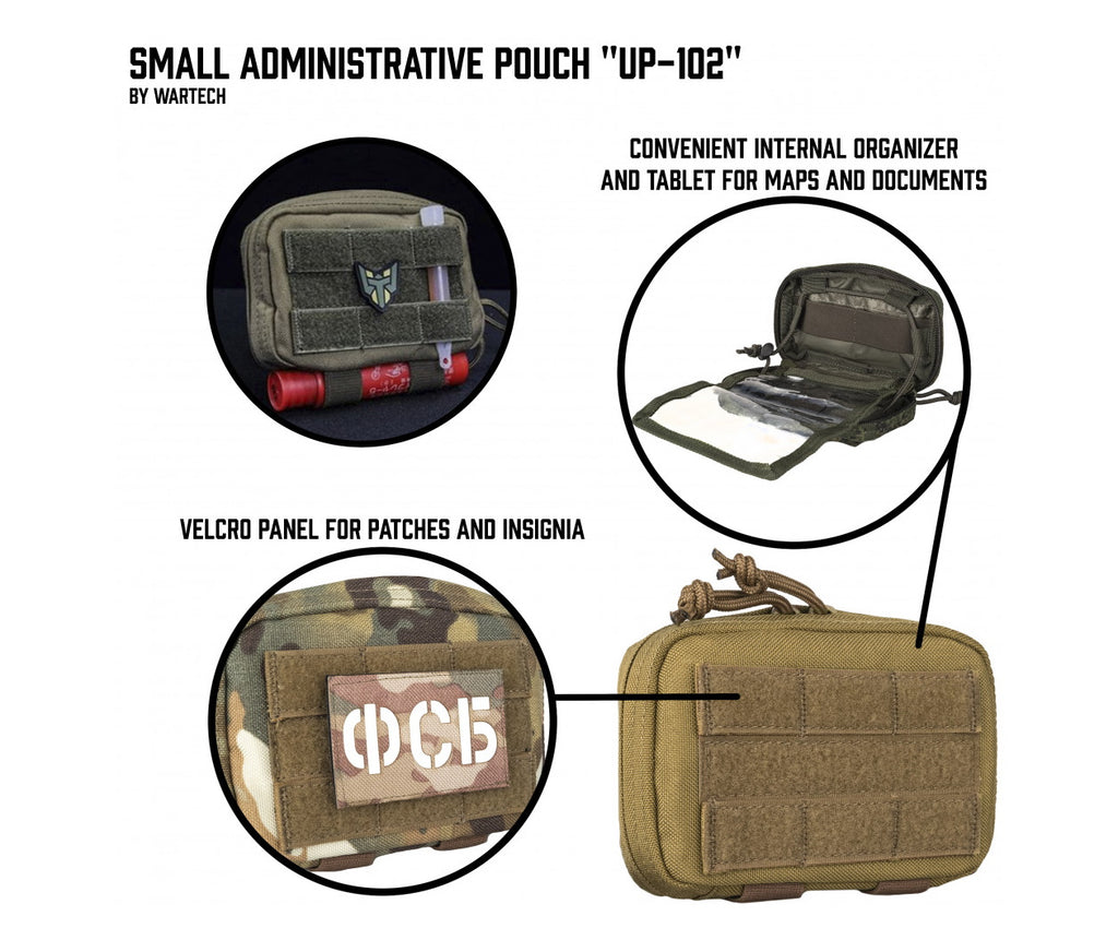 Russian Wartech UP-102 "Navodchik" Small Admin Pouch - MultiCam