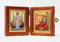 Russian Orthodox Folding Icon Dyptich 3.15x3.55in/6.3x3.55in "Saint Matthew the Apostle and Angel the Keeper"