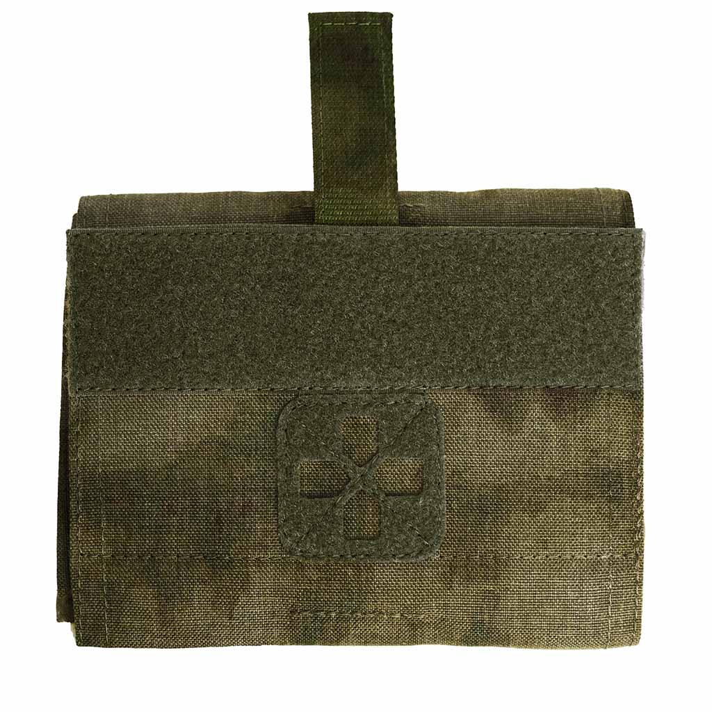Russian Viking Gear FAST OPEN IFAK Medical Pouch - Moss Camo in Russian surplus style, featuring durable fabric and quick-access design for medical supplies.
