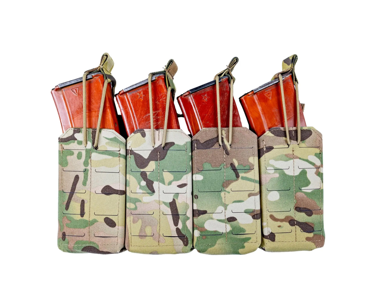 Preorder: Russian Gear Craft Rigid Assault Rifle Quad Mag Pouch - 4x1 Fast Mag MOLLE