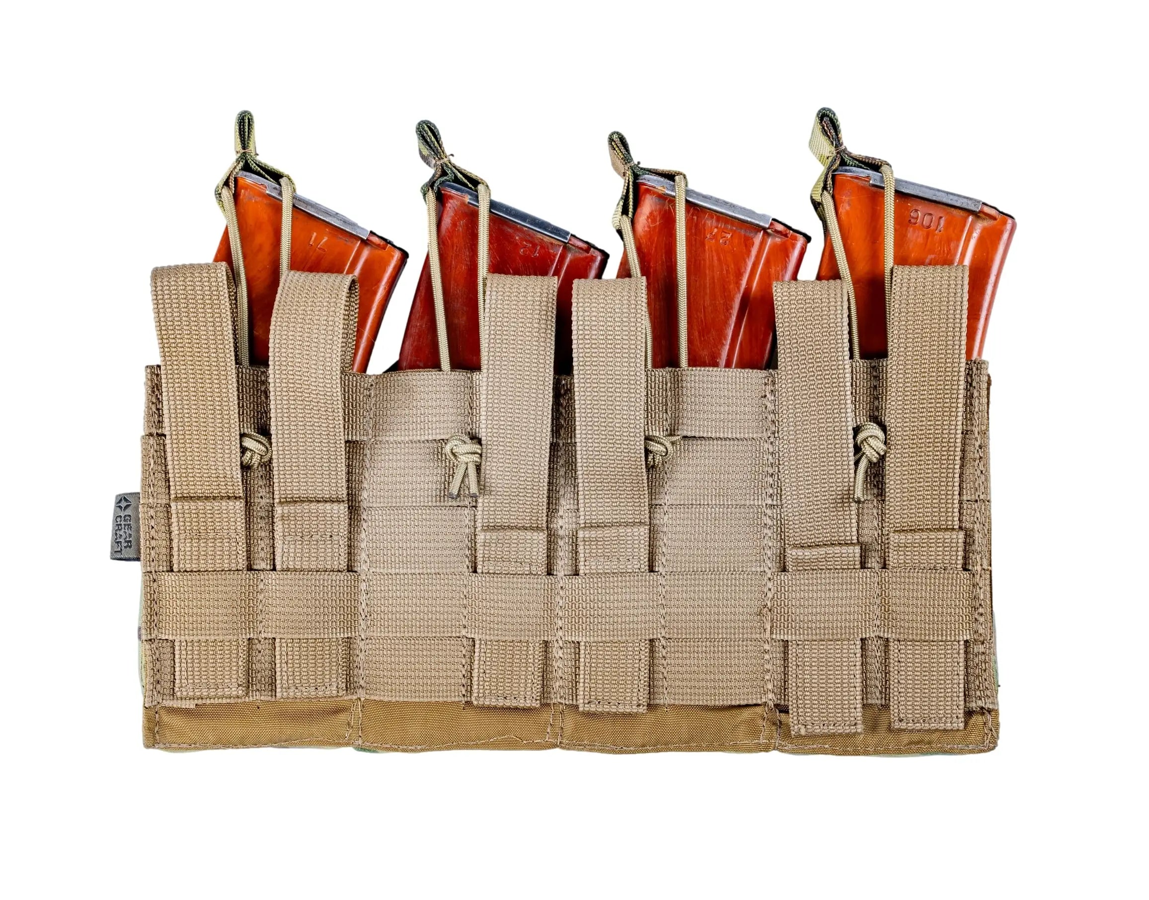 Preorder: Russian Gear Craft Rigid Assault Rifle Quad Mag Pouch - 4x1 Fast Mag MOLLE