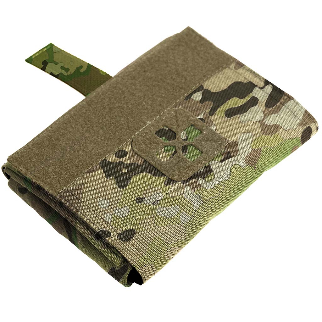 Folded Russian Viking Gear FAST OPEN IFAK Medical Pouch - Multicam in camouflage pattern, designed for quick access and durable tactical medical storage.